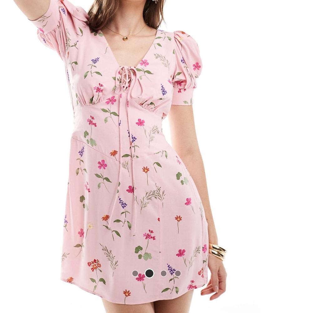 ASOS Pink and Green Floral Dress